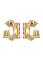 14K Gold Huggie Hoop Earrings