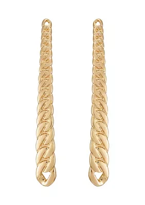 14K Gold Linear Earrings