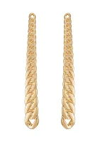 14K Gold Linear Earrings