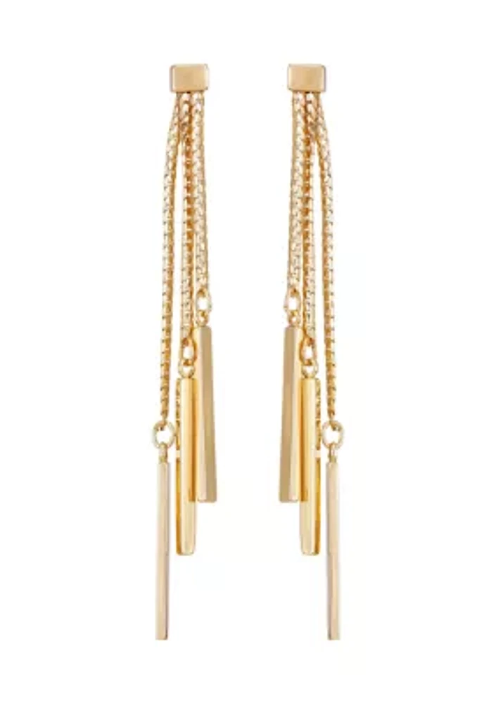 14K Gold Fringe Earrings