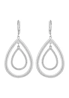 Silver Tone Teardrop Earrings