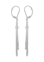 Silver Tone Teardrop Earrings