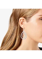 Silver Tone Teardrop Earrings