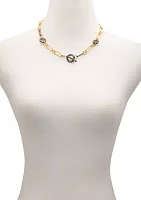 Two-Tone Toggle Clasp Necklace