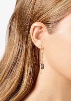 Two-Tone Linear Chain Earrings