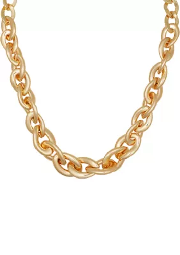 Gold-Tone Chunky Chain Necklace