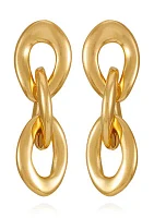 Gold-Tone Linked Drop Earrings