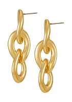 Gold-Tone Linked Drop Earrings