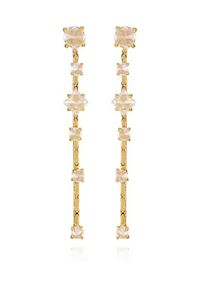 Gold Tone Linear Earrings