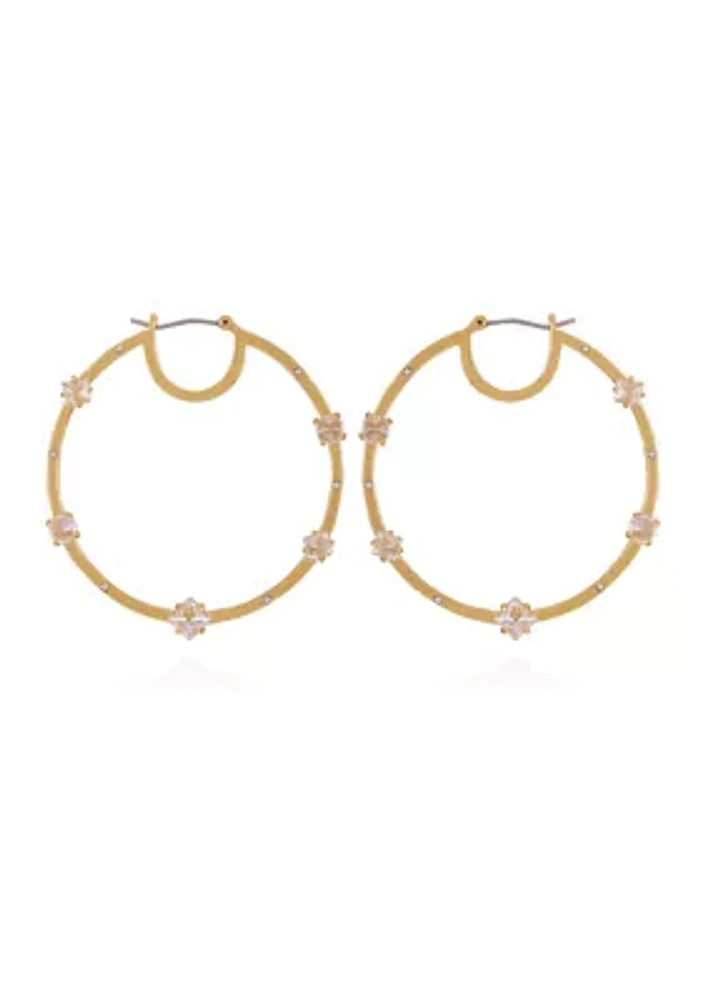 Gold Tone Hoop Earrings