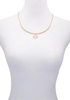 14K Plated Peach Collar Necklace 