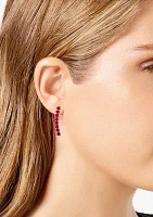 Linear Stone Stud Earrings