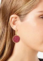 Lever Back Circle Earrings