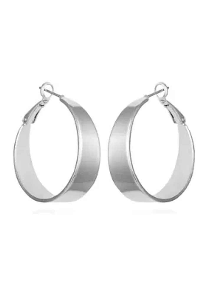 Silver Hoop Earrings