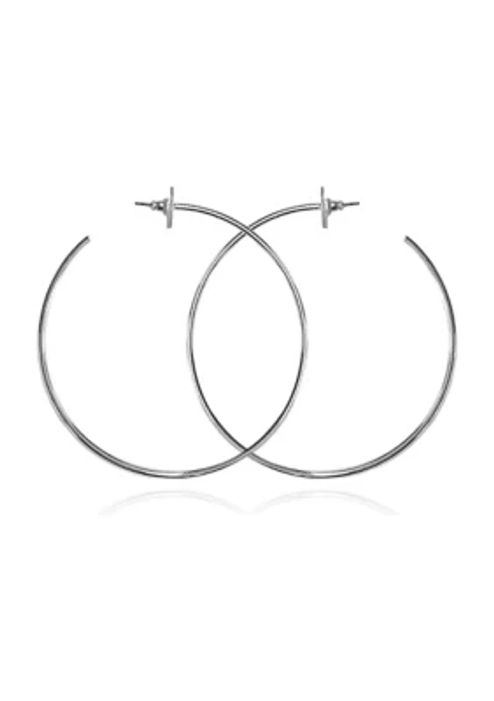  Silver Hoop Earrings