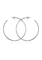  Silver Hoop Earrings