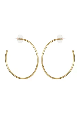 Gold-Tone Large Hoop Earrings