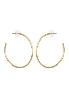 Gold-Tone Large Hoop Earrings