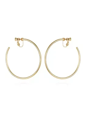  Gold Clip Hoop Earrings