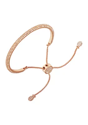  Rose Gold Pavé Slider Bracelet