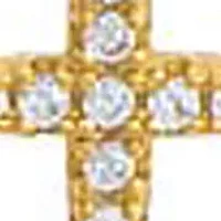 Gold Plated Mini Pavé  Cross Necklace