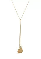 Gold-Tone 24" Adjustable Pull Back Chain Necklace