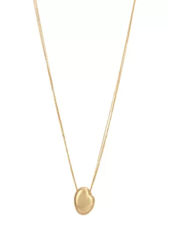 Gold Tone Extender Multi Long Chain Necklace