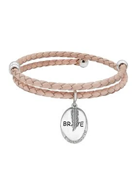 Brave Charm Leather Bracelet 