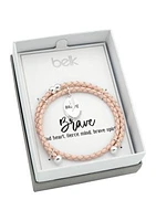 Brave Charm Leather Bracelet 