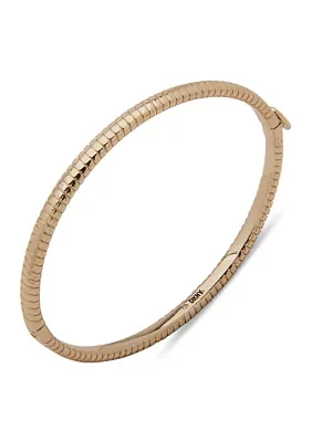 Gold Tone Snake Chain Bangle Bracelet