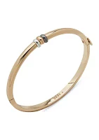 Tri Tone Rondelle Bangle Bracelet