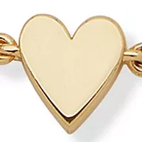 Gold Tone Crystal Heart Slider Bracelet 