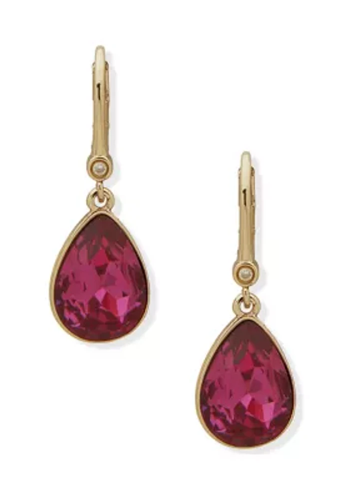 Gold Tone Teardrop Earrings