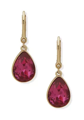 Gold Tone Teardrop Earrings