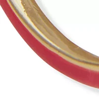 Gold Tone Enamel Hoop Earrings