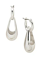 Silver Tone Drop Earrings