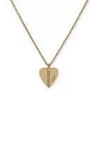 Gold Tone 16" Heart Necklace