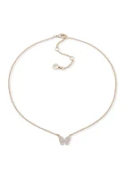 Pavé Crystal Butterfly Necklace