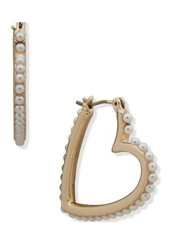 30 Millimeter Heart Hoop Earrings