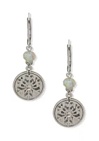 Silver Tone Crystal Pave Snowflake Drop Positive Vibes. All day, Every Day. Earrings