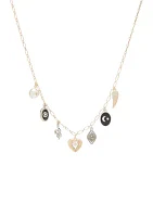 Two Tone Charm Necklace