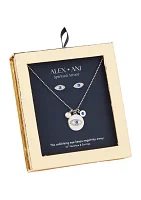 Evil Eye Earring and Pendant Necklace Set