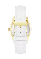 Glitz Dial Faux Leather Band Watch