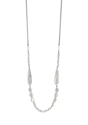 Silver Tone Multi Beaded Necklace