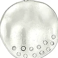 Silver Tone Short Double Drop Pendant Necklace