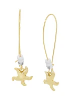 Starfish Howlite Dangle Earrings