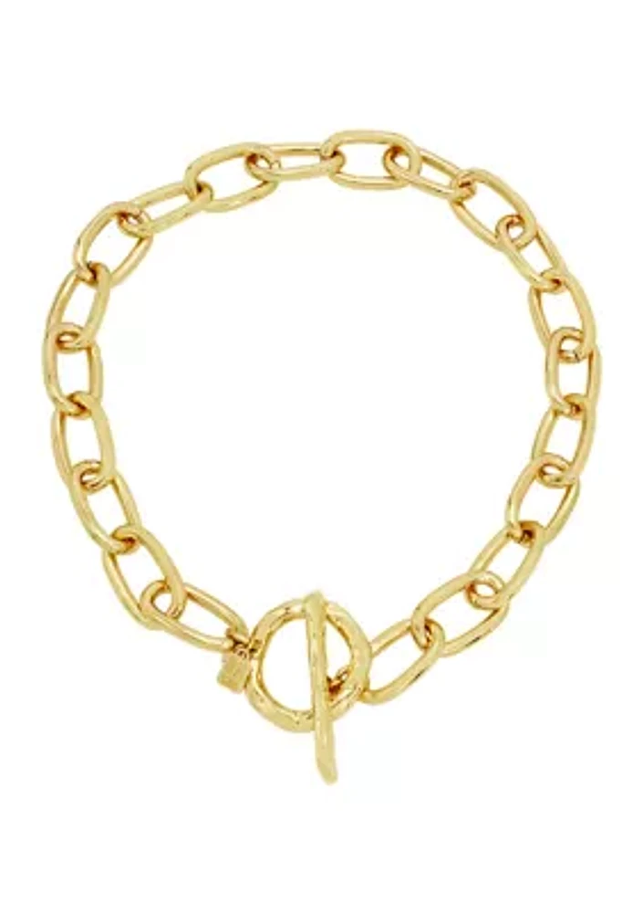 Textured Chain Collar Necklace