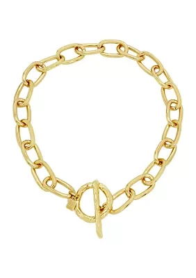 Textured Chain Collar Necklace