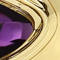 Gold Tone Amethyst Bangle Bracelet