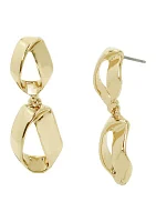 Sculptural Double Drop Earrings